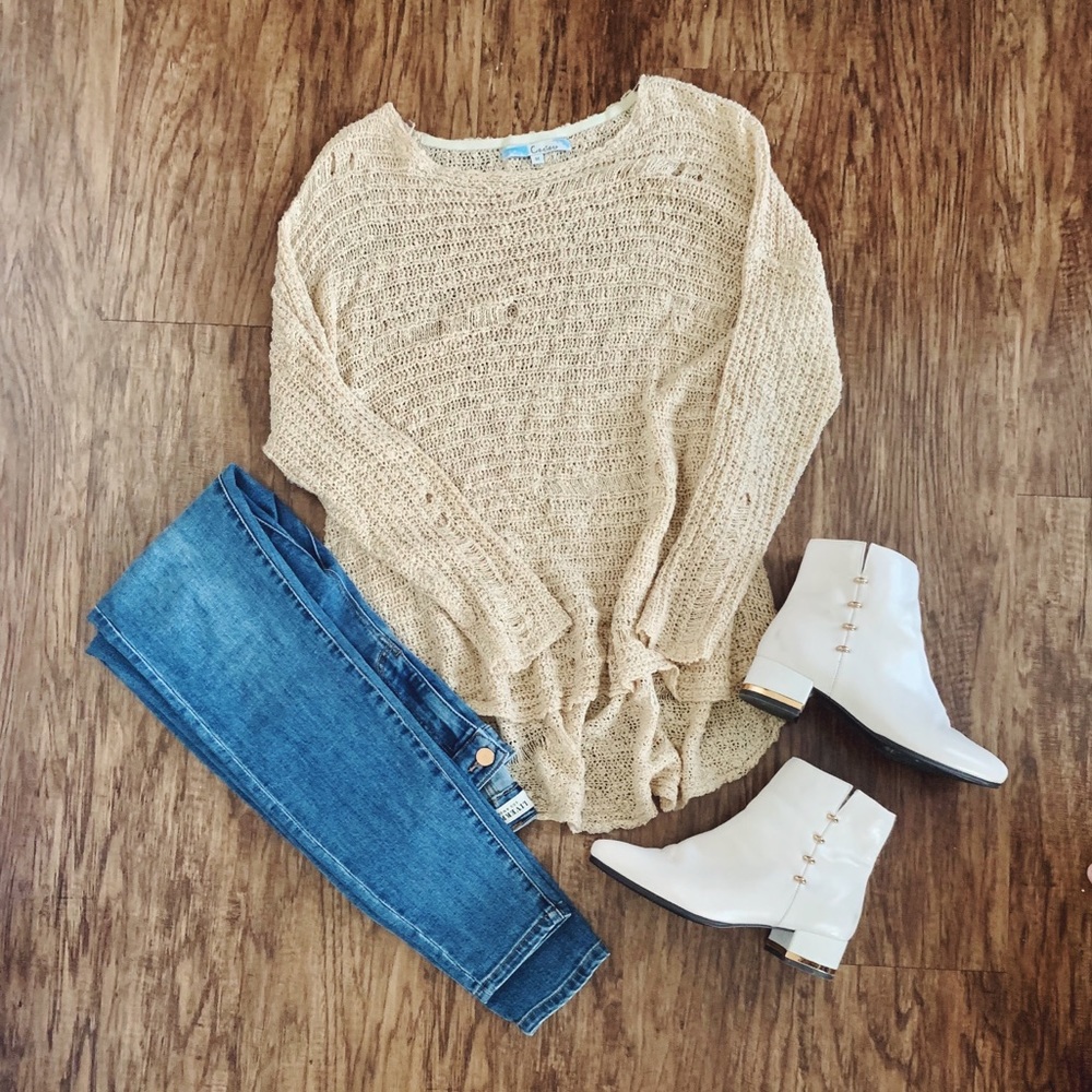 Cecico distressed holed sweater